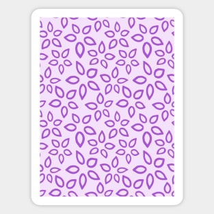 Simple Painted Pastel Purple Flowers Magnet